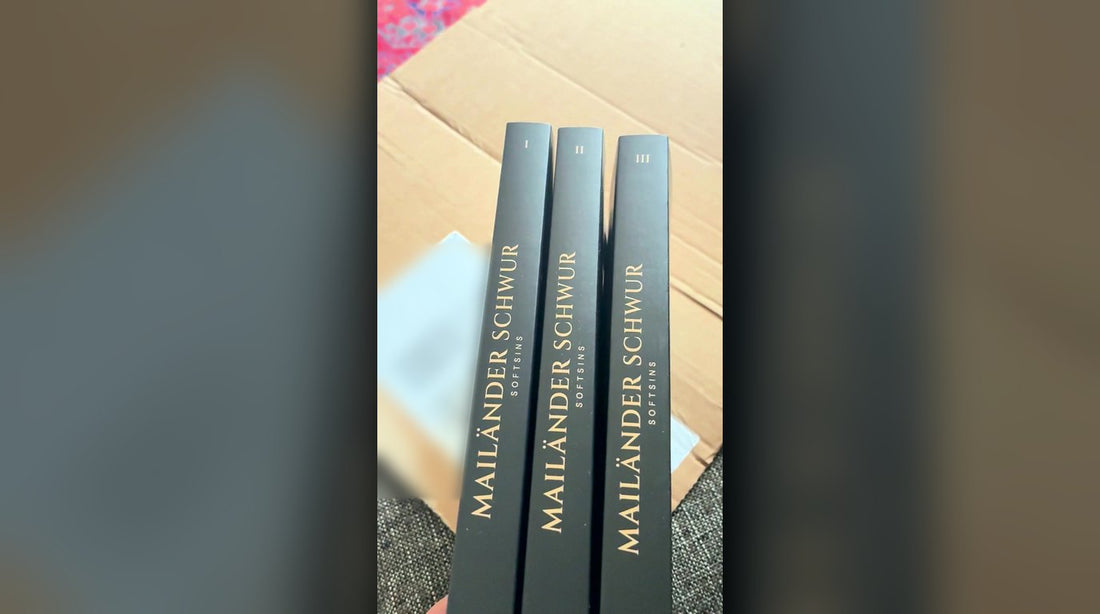 Die drei Bände der personalisierten Dark-Romance-Trilogie „Mailänder Schwur“ von SoftSins