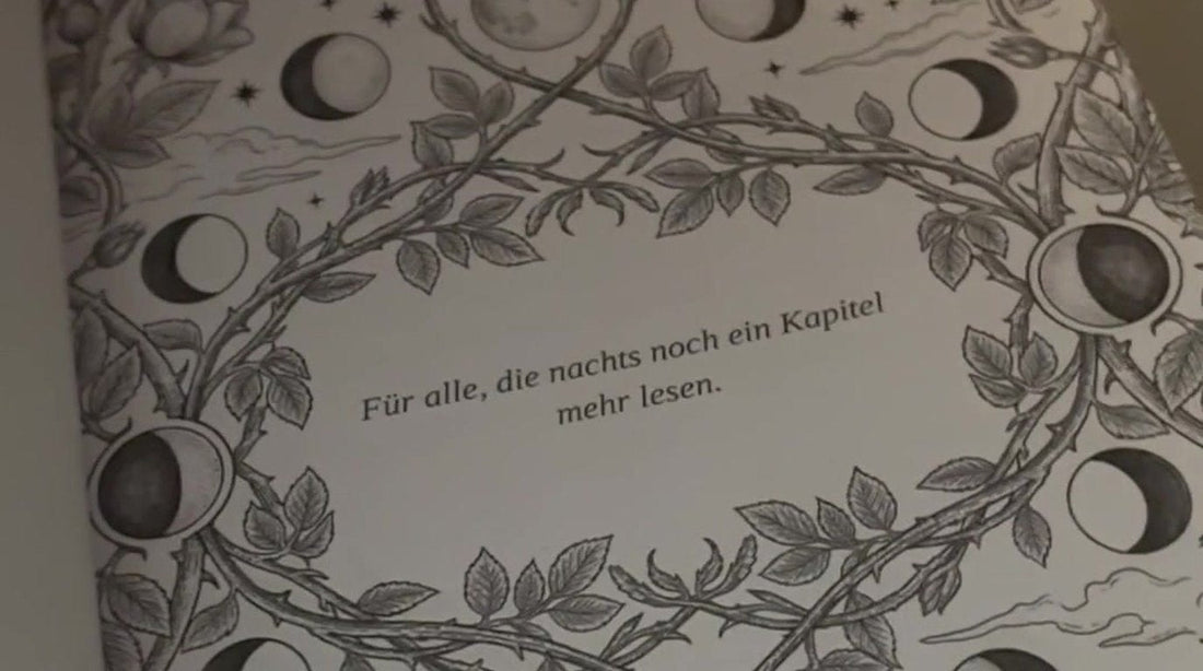 Persönliche Widmungsseite in einem SoftSins-Buch: „Für alle, die nachts noch ein Kapitel mehr lesen.“